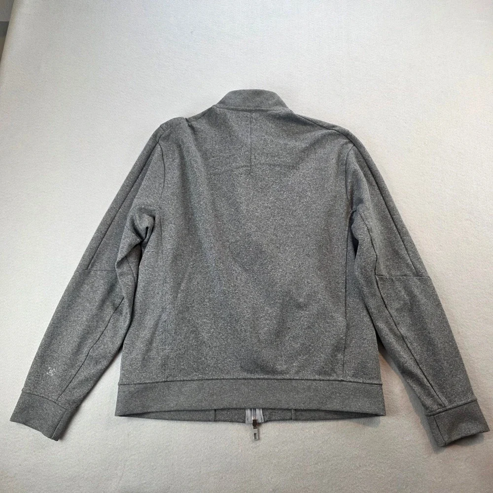Lululemon Men's City Sweat Bomber Thermo Heathered Light Cast Grey‎ Full Zip Lg